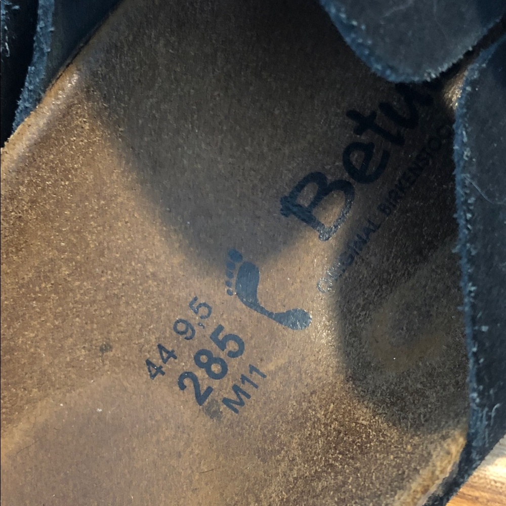 Birkenstock Black Suede Boston Clogs - Picture 2 of 7